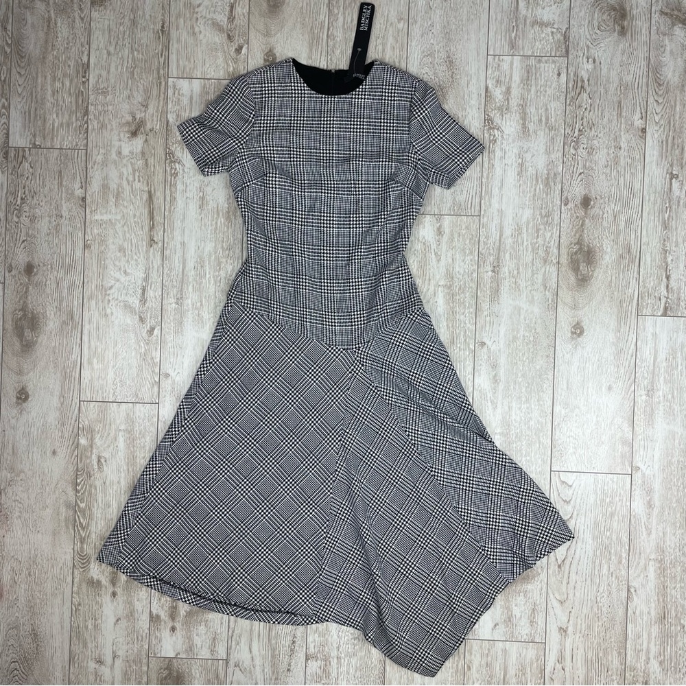 BADGLEY MISCHKA 4 Plaid Black and White Dress